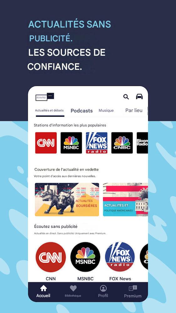 TuneIn Pro : sports en direct, actualités, musique et podcasts